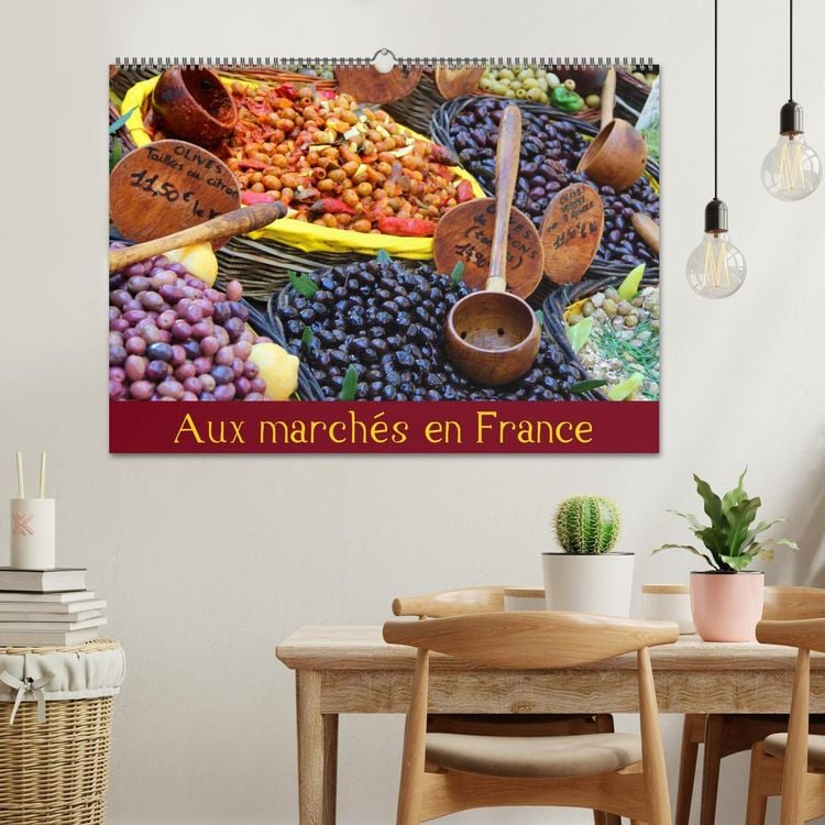 Produktbild: Aux march&eacute;s en France (Calendrier mural 2026 DIN A2 vertical), CALVENDO calendrier mensuel