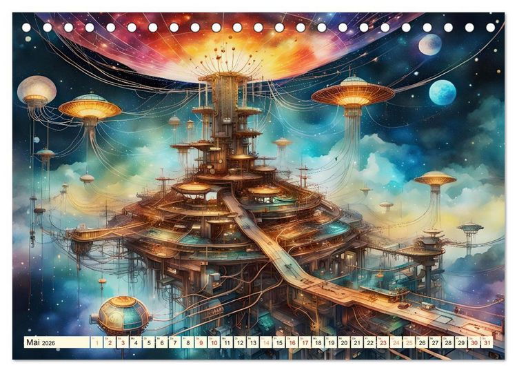 Produktbild: Vernetzte Visionen (Tischkalender 2026 DIN A5 quer), CALVENDO Monatskalender