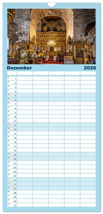 Produktbild: Familienplaner 2026 - Trauminsel Zypern mit 5 Spalten (Wandkalender, 21 x 45 cm) CALVENDO
