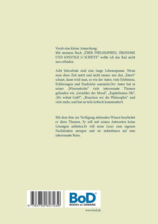 Produktbild: &Uuml;ber Philosophen, &Ouml;konomen und sonstige G&acute;scheite