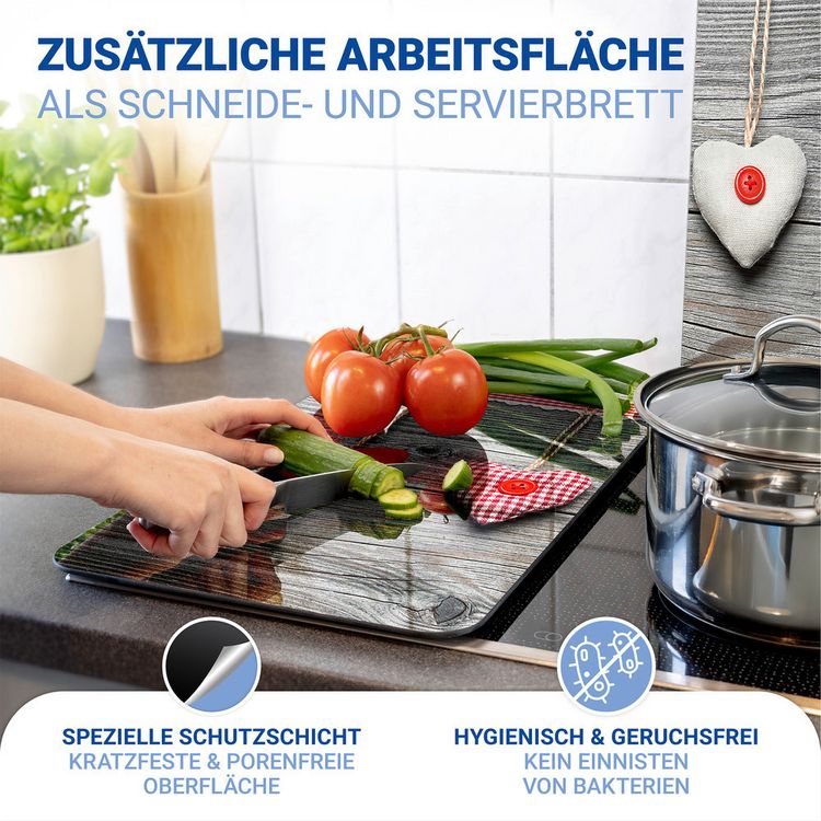 Produktbild: Herdabdeckplatte Universal Mod. Herzen, 2er Set, f&uuml;r alle Herdarten geeignet
