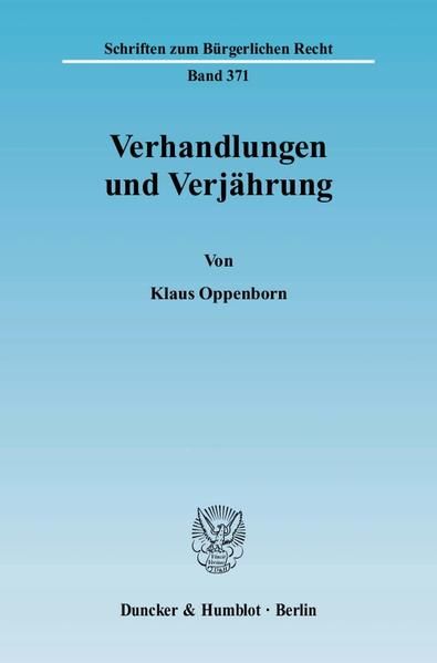 Produktbild: Verhandlungen und Verj&auml;hrung.