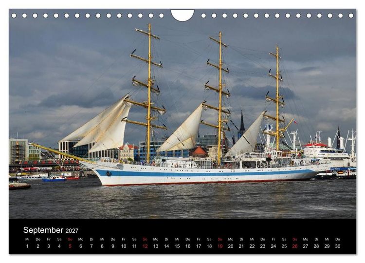 Produktbild: Auslaufparade des Hamburger Hafengeburtstages (Wandkalender 2027 DIN A4 quer), CALVENDO Monatskalender