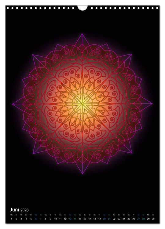 Produktbild: Mandala-Kalender 2026 (Wandkalender 2026 DIN A3 hoch), CALVENDO Monatskalender