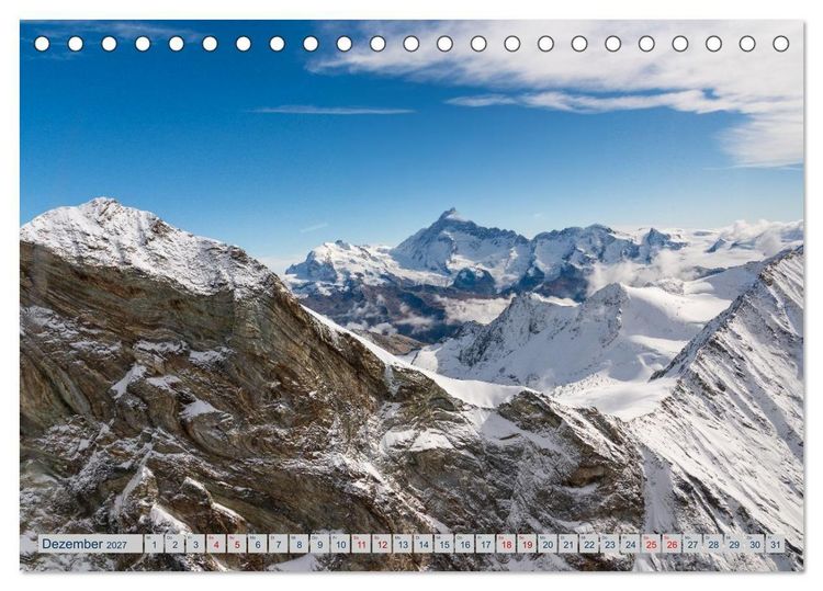 Produktbild: Eine Helireise ums Matterhorn (Tischkalender 2027 DIN A5 quer), CALVENDO Monatskalender