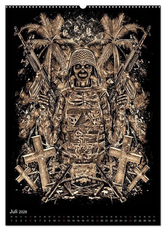 Produktbild: BLOODBOY/WAR ILLUSTRATION (hochwertiger Premium Wandkalender 2026 DIN A2 hoch), Kunstdruck in Hochglanz