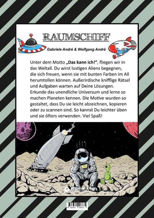Produktbild: CRAFTBOOK - 100 SCIENCE FICTION MOTIVE - ALIEN - RAUMFAHRT - UFO - ASTRONAUTEN - KNIFFLIGE R&Auml;TSEL - AUSSERIRDISCHE AUFGABEN - UNIVERSUM