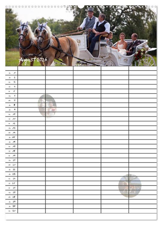 Produktbild: Haflinger Pferde - Stall- und Familienplaner 2026 (hochwertiger Premium Wandkalender 2026 DIN A2 hoch), Kunstdruck in Hochglanz