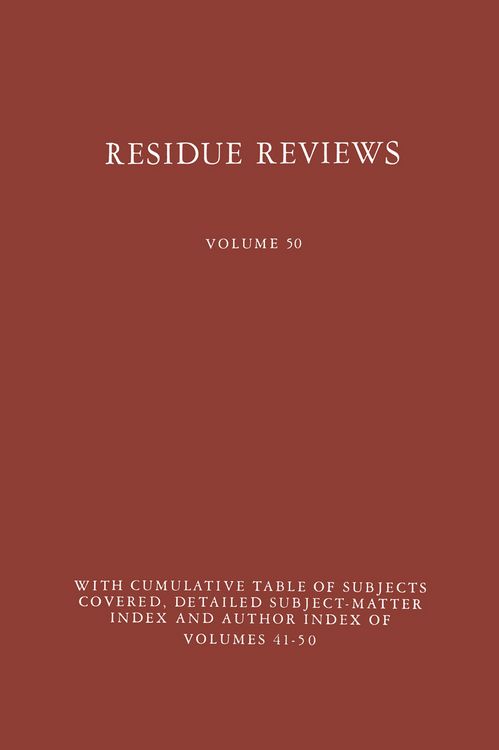 Produktbild: Residue Reviews