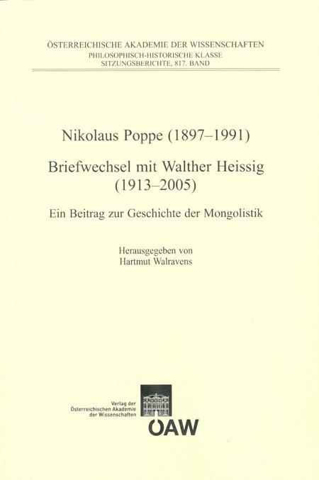 Produktbild: Nikolaus Poppe (1897-1991 Briefwechsel mit Walther Heissig (1913-2005)