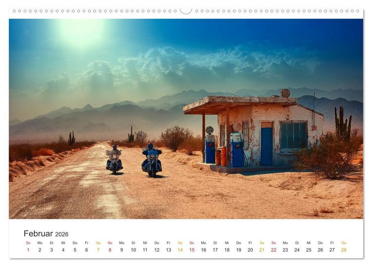 Produktbild: Zeitreise auf Asphalt (Wandkalender 2026 DIN A2 quer), CALVENDO Monatskalender