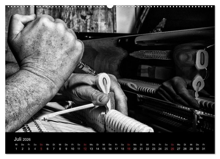Produktbild: Klavierbau (Wandkalender 2026 DIN A2 quer), CALVENDO Monatskalender