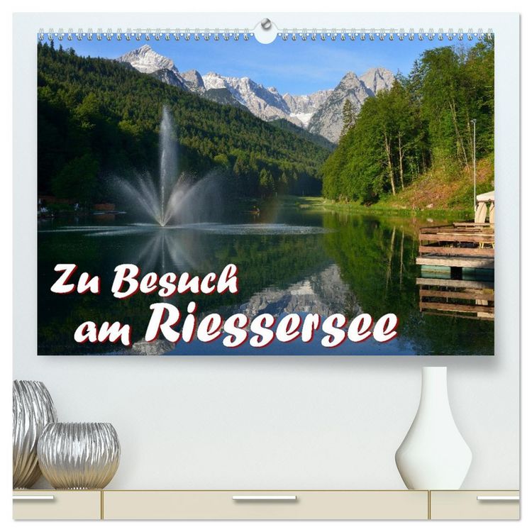 Produktbild: Zu Besuch am Riessersee (hochwertiger Premium Wandkalender 2026 DIN A2 quer), Kunstdruck in Hochglanz