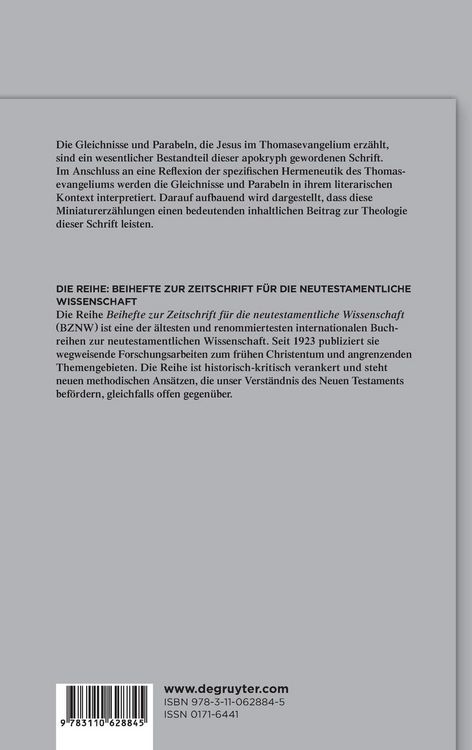 Produktbild: Gleichnisse und Parabeln Jesu im Thomasevangelium