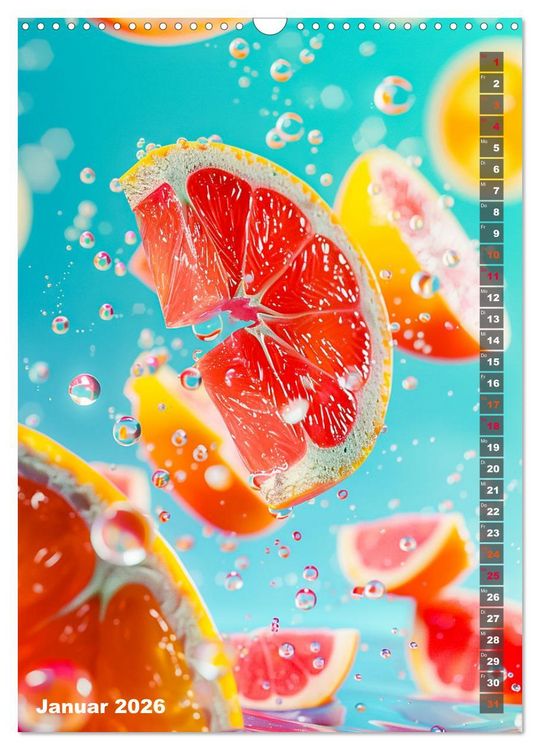 Produktbild: Fr&uuml;chtetraum - Jeden Monat eine fruchtige &Uuml;berraschung (Wandkalender 2026 DIN A3 hoch), CALVENDO Monatskalender