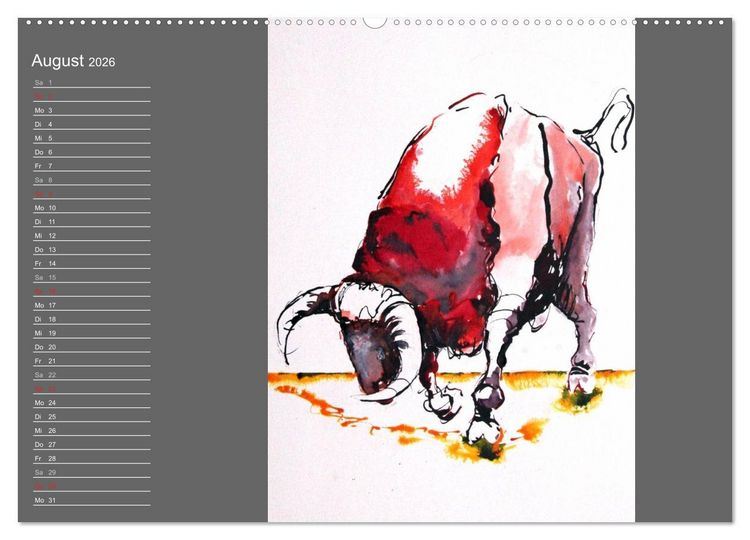 Produktbild: Sternbild Stier (Wandkalender 2026 DIN A2 quer), CALVENDO Monatskalender