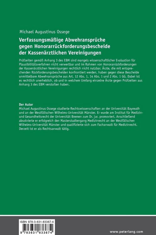 Produktbild: Verfassungsm&auml;&szlig;ige Abwehranspr&uuml;che gegen Honorarr&uuml;ckforderungsbescheide der Kassen&auml;rztlichen Vereinigungen