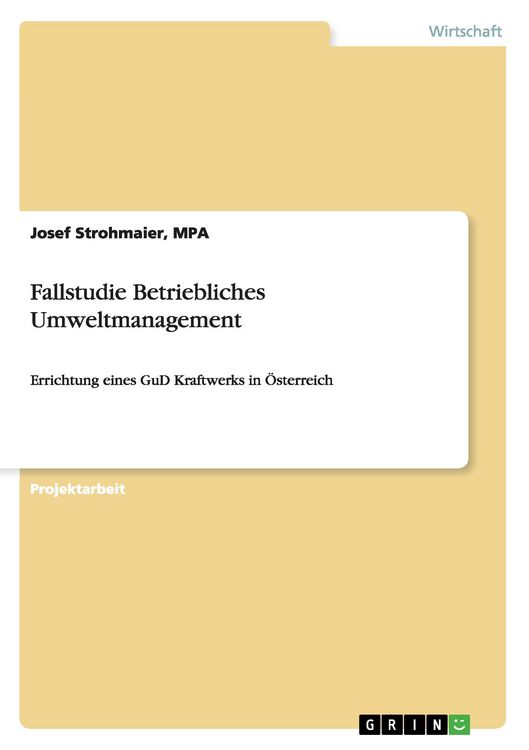 Produktbild: Fallstudie Betriebliches Umweltmanagement