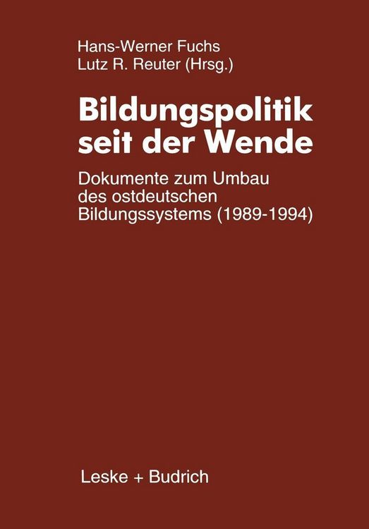 Produktbild: Bildungspolitik seit der Wende