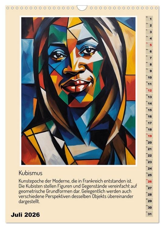 Produktbild: Kunststile der Moderne in Darstellungen von Frauen (Wandkalender 2026 DIN A3 hoch), CALVENDO Monatskalender