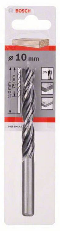 Produktbild: Bosch Accessories 2608596307 Holz-Spiralbohrer 10 mm Gesamtl&auml;nge 120 mm Zylinderschaft 1 St.