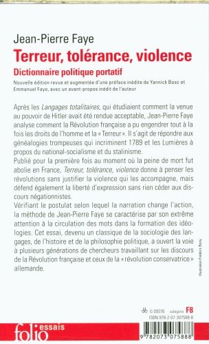 Produktbild: Terreur, tol&eacute;rance, violence : dictionnaire politique portatif