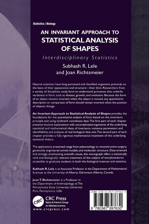 Produktbild: An Invariant Approach to Statistical Analysis of Shapes