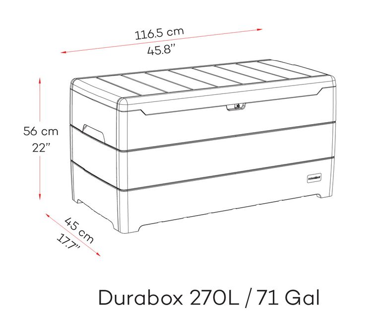 Produktbild: Durabox Aufbewahrungsbox Kissenbox 270 L