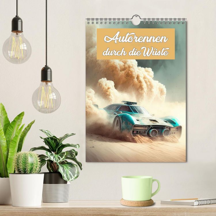 Produktbild: Autorennen durch die W&uuml;ste (Wandkalender 2026 DIN A4 hoch), CALVENDO Monatskalender