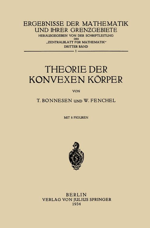 Produktbild: Theorie der Konvexen K&ouml;rper