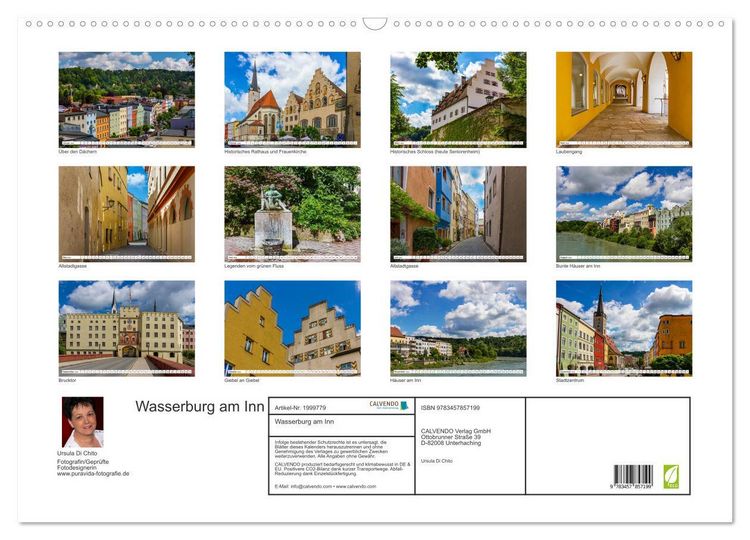 Produktbild: Wasserburg am Inn (Wandkalender 2026 DIN A2 quer), CALVENDO Monatskalender
