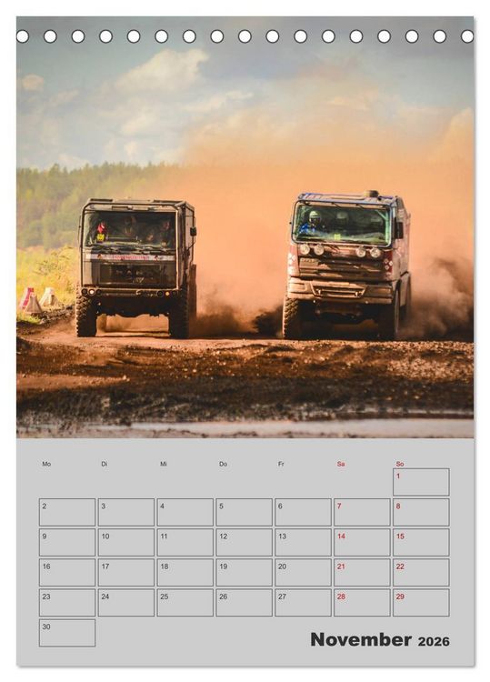 Produktbild: RALLYE RAID - Saison Planer (Tischkalender 2026 DIN A5 hoch), CALVENDO Monatskalender