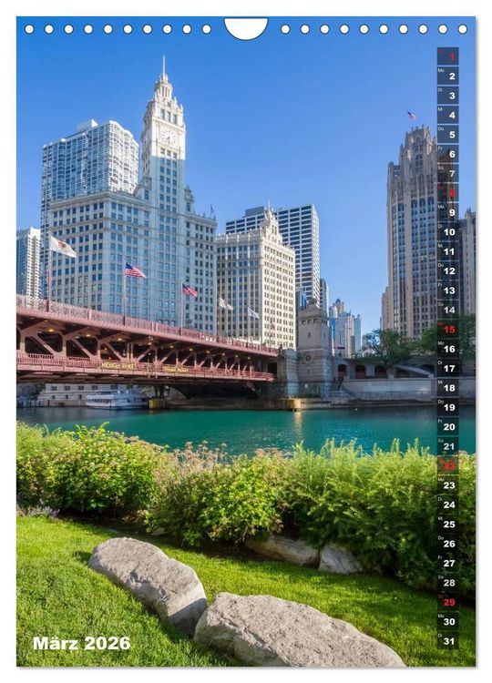 Produktbild: CHICAGO Der Stadtkern (Wandkalender 2026 DIN A4 hoch), CALVENDO Monatskalender