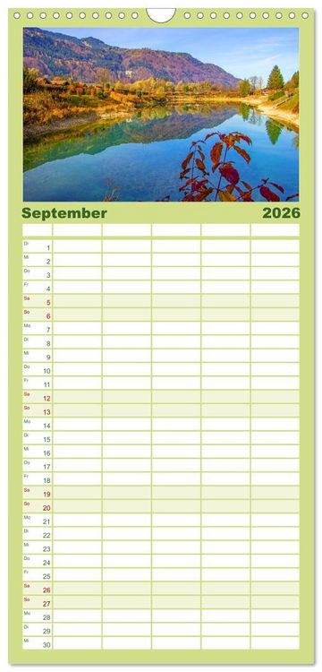 Produktbild: Familienplaner 2026 - Herzliche Gr&uuml;&szlig;e aus Kuchl mit 5 Spalten (Wandkalender, 21 x 45 cm) CALVENDO