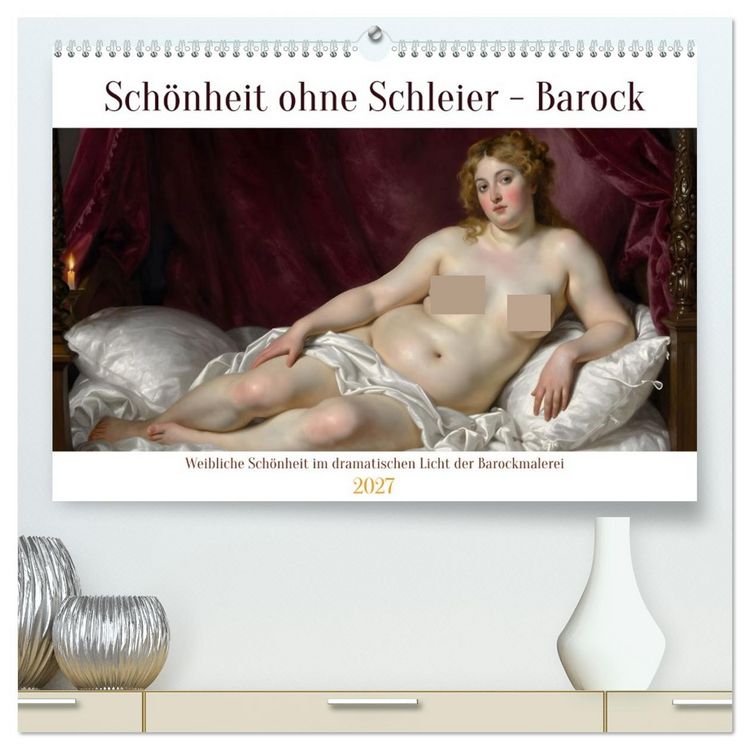 Produktbild: Sch&ouml;nheit ohne Schleier - Barock (hochwertiger Premium Wandkalender 2027 DIN A2 quer), Kunstdruck in Hochglanz
