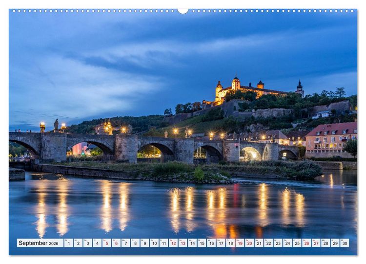 Produktbild: W&uuml;rzburg - Bayern (Wandkalender 2026 DIN A2 quer), CALVENDO Monatskalender