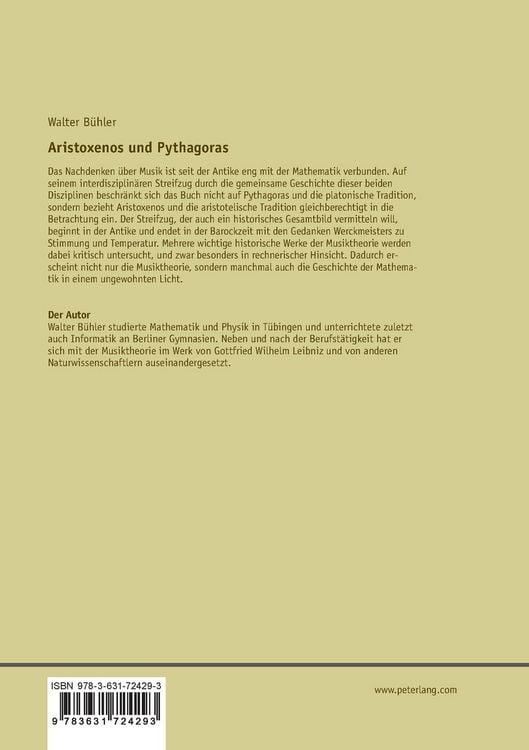 Produktbild: Aristoxenos und Pythagoras