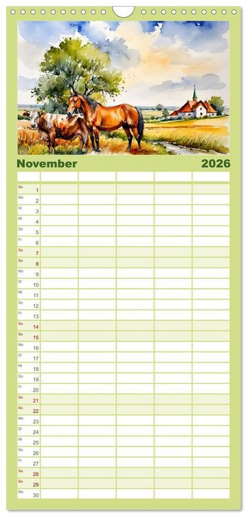 Produktbild: Familienplaner 2026 - Reise durch Ungarn mit 5 Spalten (Wandkalender, 21 x 45 cm) CALVENDO