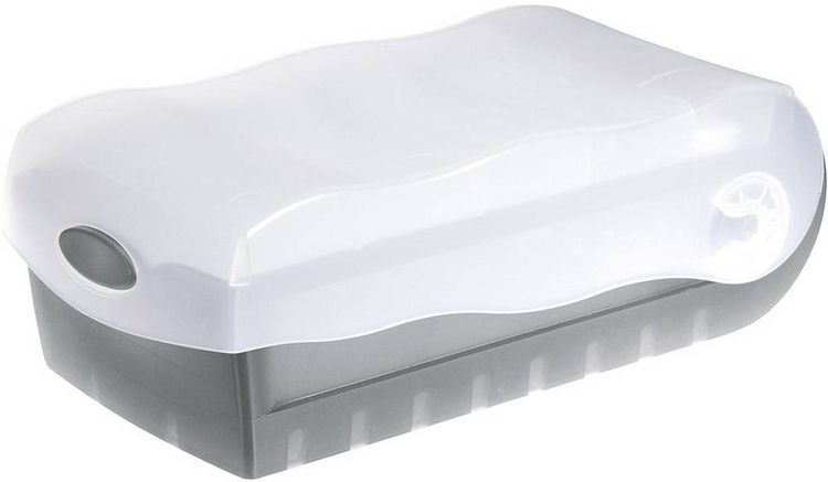 Produktbild: HAN CROCO 997-693 Karteikasten Grau, Transluzent max. Anzahl der Karten: 900 Karten DIN A7 quer inkl. 100 linierten Karten