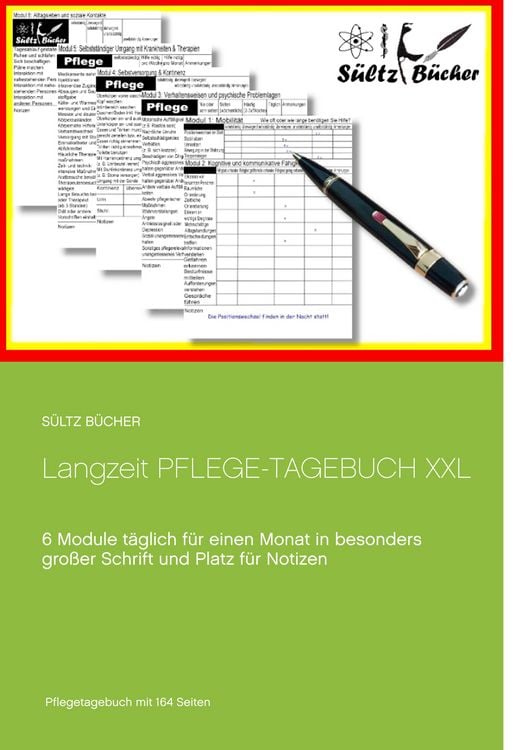 Produktbild: Langzeit Pflege-Tagebuch XXL