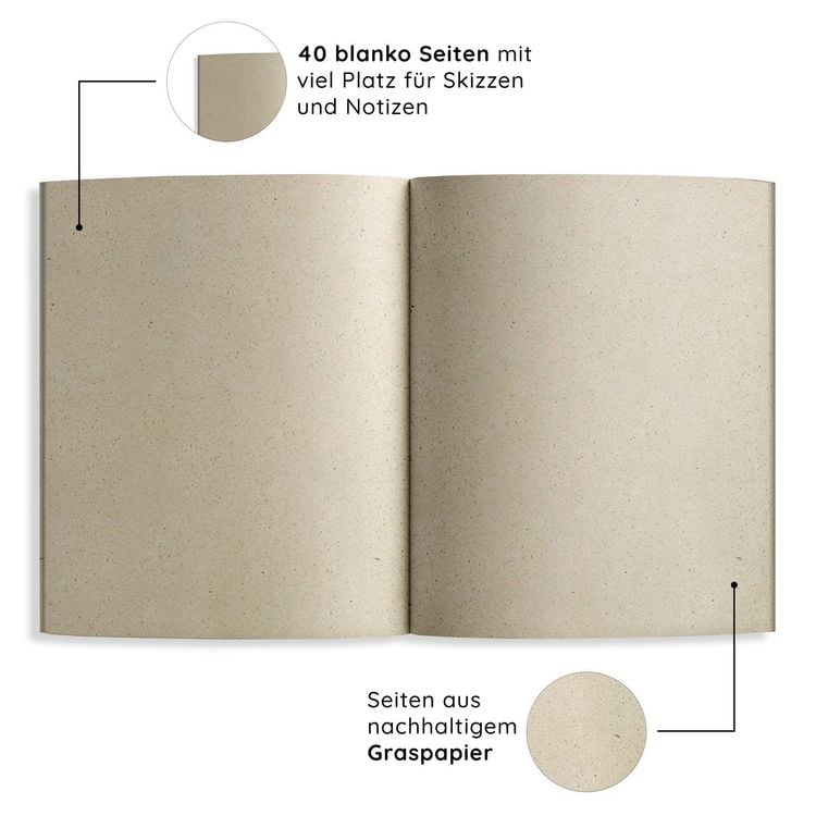Produktbild: matabooks - A5 Notizheft aus Graspapier - Maya Farbe: Orange