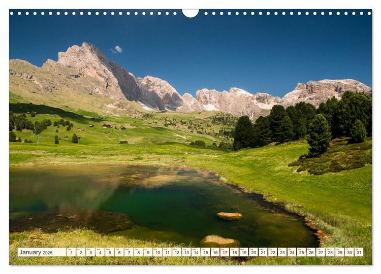 Produktbild: A JOURNEY ON THE DOLOMITES (Wall Calendar 2026 DIN A3 landscape), CALVENDO 12 Month Wall Calendar