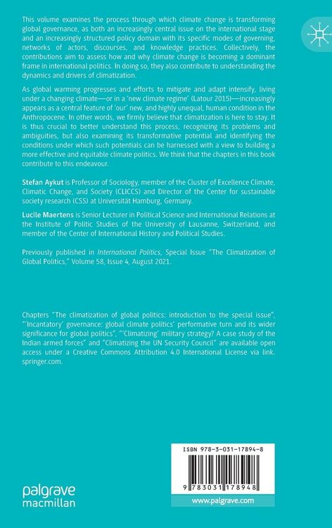 Produktbild: The Climatization of Global Politics