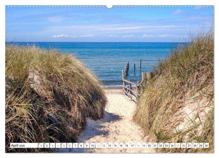 Produktbild: Fischland & Dar&szlig; Traumlandschaft an Ostsee und Bodden (hochwertiger Premium Wandkalender 2026 DIN A2 quer), Kunstdruck in Hochglanz