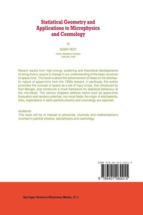 Produktbild: Statistical Geometry and Applications to Microphysics and Cosmology