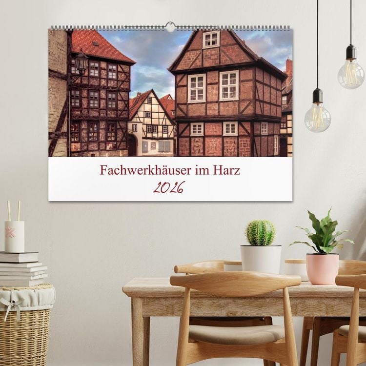 Produktbild: Fachwerkh&auml;user im Harz (Wandkalender 2026 DIN A2 quer), CALVENDO Monatskalender