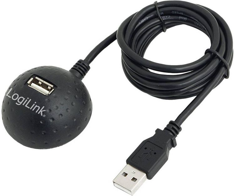 Produktbild: LogiLink USB-Kabel USB 2.0 USB-A Buchse, USB-A Stecker 1.50 m CU0013B
