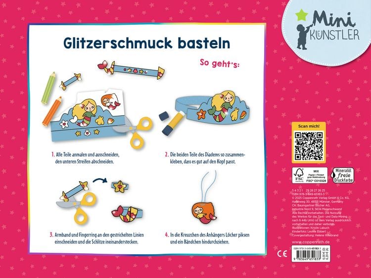 Produktbild: Mein erstes Bastelbuch - Glitzerschmuck aus Papier