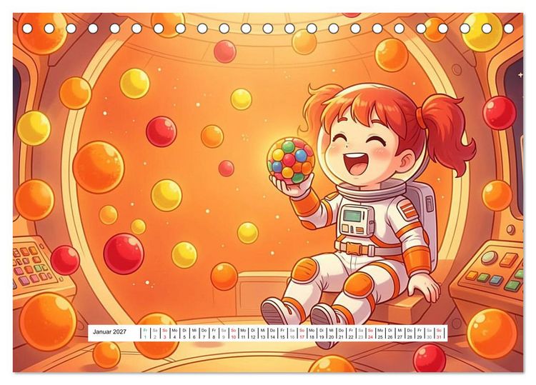Produktbild: Kleine Astronauten (Tischkalender 2027 DIN A5 quer), CALVENDO Monatskalender