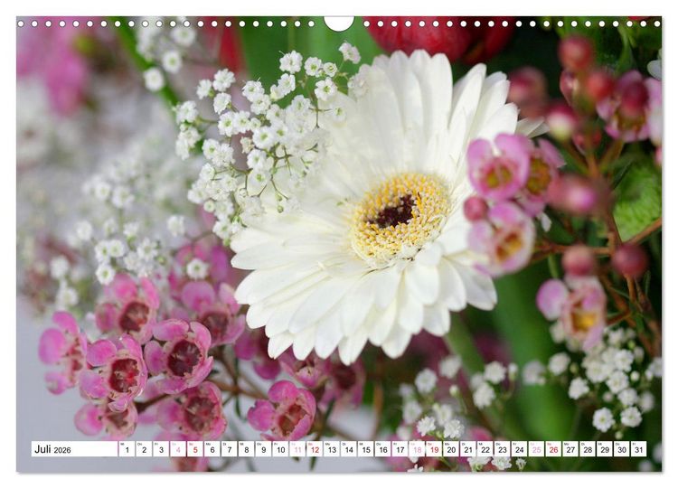 Produktbild: Blumenpracht - Bl&uuml;ten und Str&auml;u&szlig;e (Wandkalender 2026 DIN A3 quer), CALVENDO Monatskalender